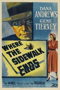 Poster for Where the Sidewalk Ends (1950).